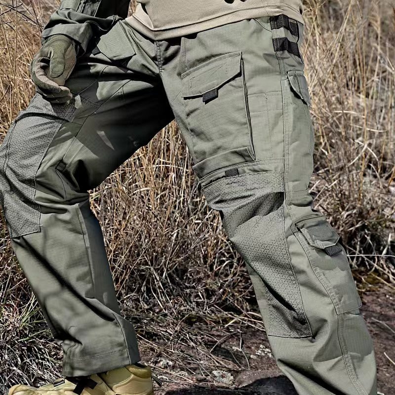 Muške maskirne taktičke hlače od poliestera otporne na habanje (vojni stil uniforme; sezone: zima, proljeće, jesen)