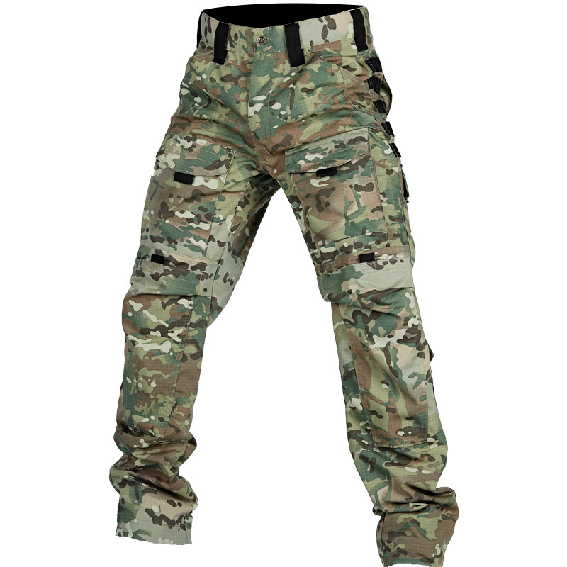 Muške maskirne taktičke hlače od poliestera otporne na habanje (vojni stil uniforme; sezone: zima, proljeće, jesen)