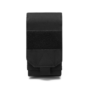 Τσάντα κινητού από Oxford ύφασμα, Velcro κλείσιμο, εσωτερική θήκη για κάρτες, κατακόρυφος τετράγωνος σχεδιασμός, unisex