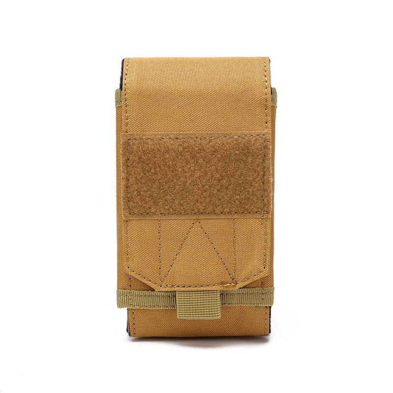 Τσάντα κινητού από Oxford ύφασμα, Velcro κλείσιμο, εσωτερική θήκη για κάρτες, κατακόρυφος τετράγωνος σχεδιασμός, unisex