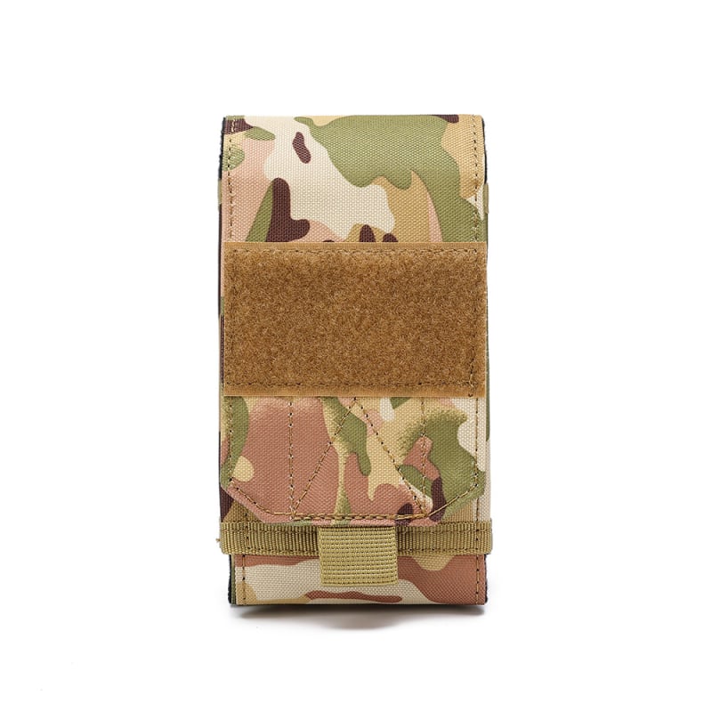 Τσάντα κινητού από Oxford ύφασμα, Velcro κλείσιμο, εσωτερική θήκη για κάρτες, κατακόρυφος τετράγωνος σχεδιασμός, unisex