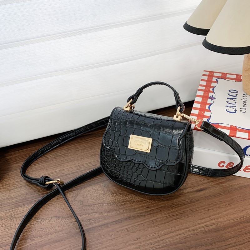 Dječja crossbody torbica za djevojčice – PU materijal, bez podstavke, jednobojna, jesen 2025, svjež i sladak stil