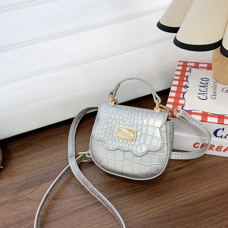 Dječja crossbody torbica za djevojčice – PU materijal, bez podstavke, jednobojna, jesen 2025, svjež i sladak stil