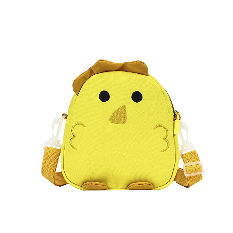 Mala crossbody torba s motivom pilića – unisex, platno, podstava poliester-pamuk, uzorak anime, svakodnevna upotreba, za školu