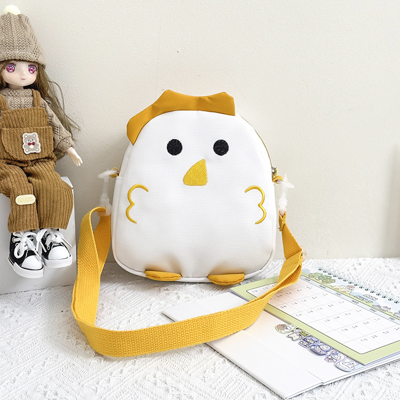Mala crossbody torba s motivom pilića – unisex, platno, podstava poliester-pamuk, uzorak anime, svakodnevna upotreba, za školu