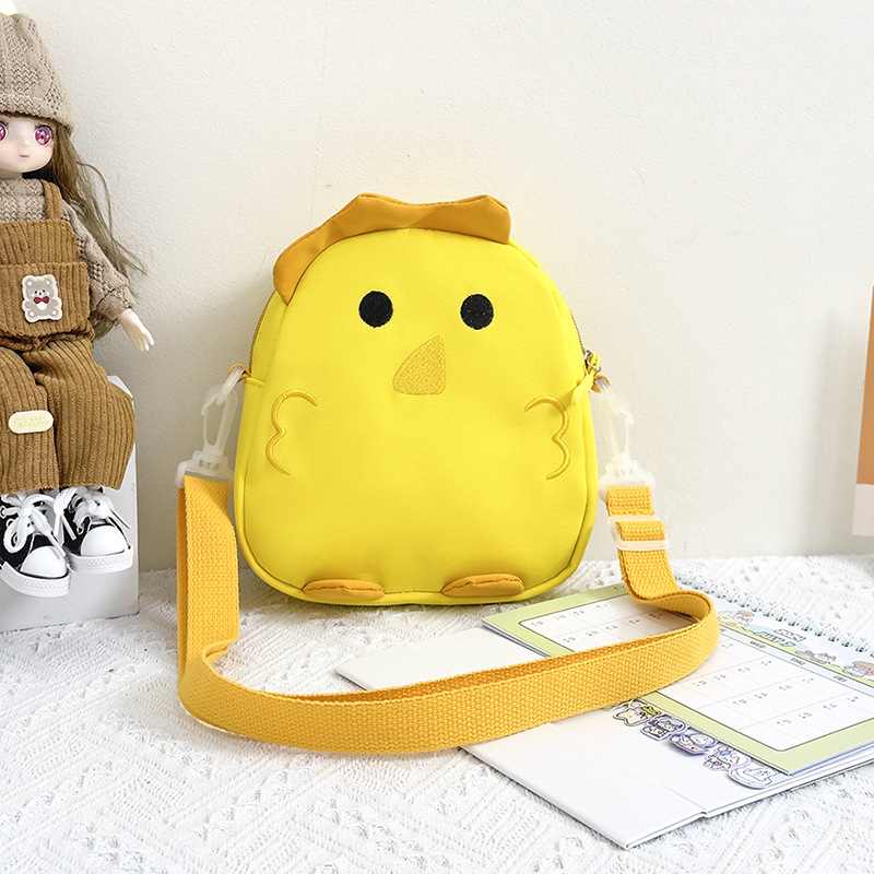 Mala crossbody torba s motivom pilića – unisex, platno, podstava poliester-pamuk, uzorak anime, svakodnevna upotreba, za školu