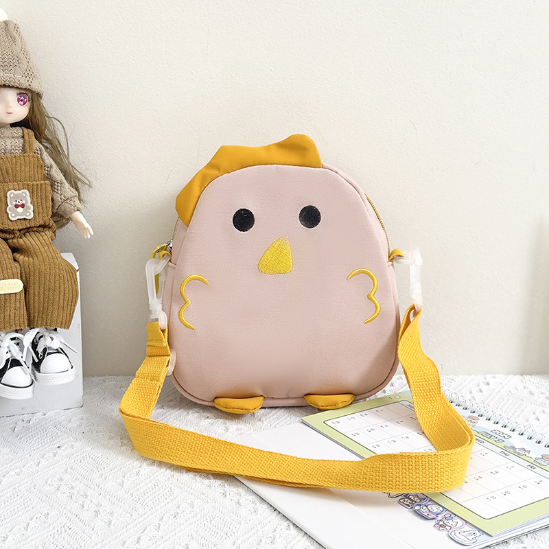 Mala crossbody torba s motivom pilića – unisex, platno, podstava poliester-pamuk, uzorak anime, svakodnevna upotreba, za školu