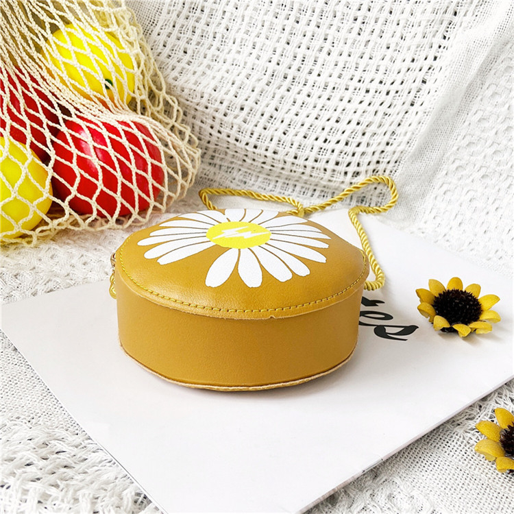 Dječja PU kožna crossbody torba s printom Daisy, vodootporna, podstava od poliester, brend Shanju, moderan stil