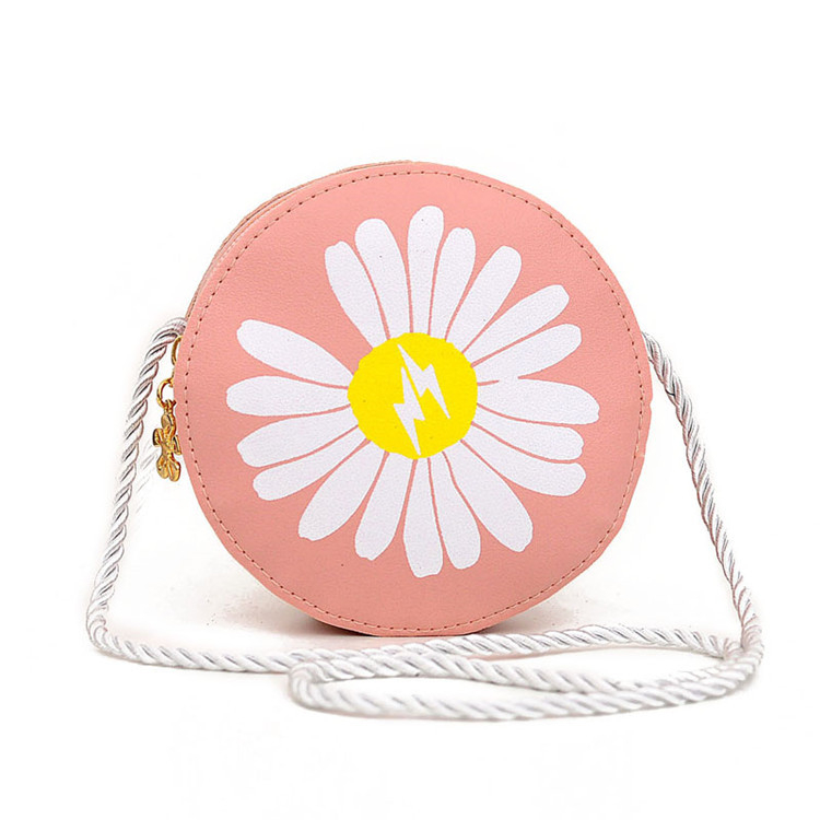 Dječja PU kožna crossbody torba s printom Daisy, vodootporna, podstava od poliester, brend Shanju, moderan stil