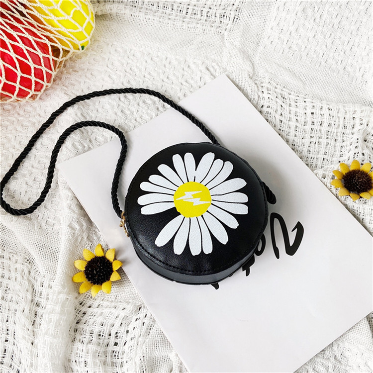 Dječja PU kožna crossbody torba s printom Daisy, vodootporna, podstava od poliester, brend Shanju, moderan stil