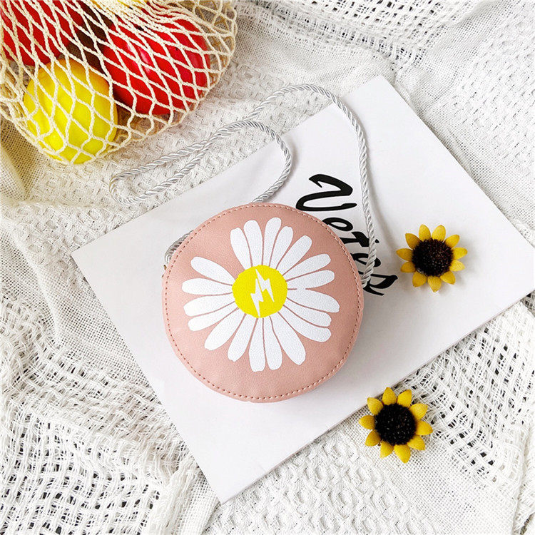 Dječja PU kožna crossbody torba s printom Daisy, vodootporna, podstava od poliester, brend Shanju, moderan stil