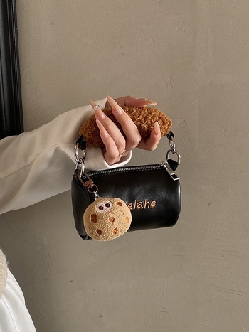Dječja crossbody torba – retro stil, moderna i privlačna, PU materijal, podstava poliester, uzorak hot dog, za djevojčice osnovne škole