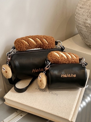 Dječja crossbody torba – retro stil, moderna i privlačna, PU materijal, podstava poliester, uzorak hot dog, za djevojčice osnovne škole
