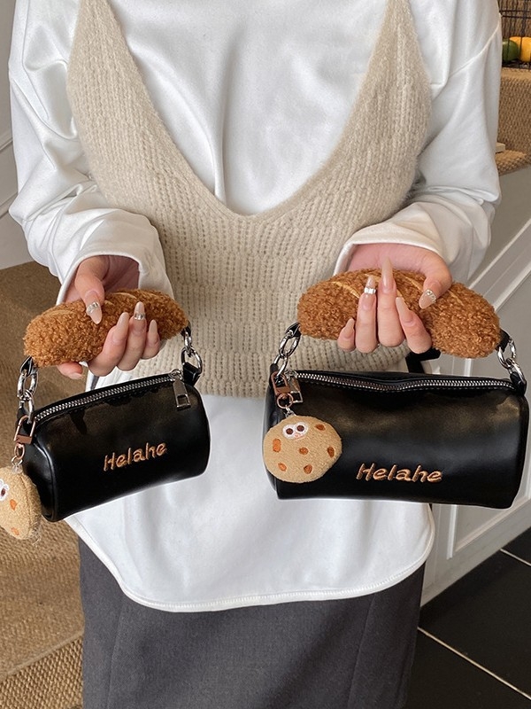 Dječja crossbody torba – retro stil, moderna i privlačna, PU materijal, podstava poliester, uzorak hot dog, za djevojčice osnovne škole