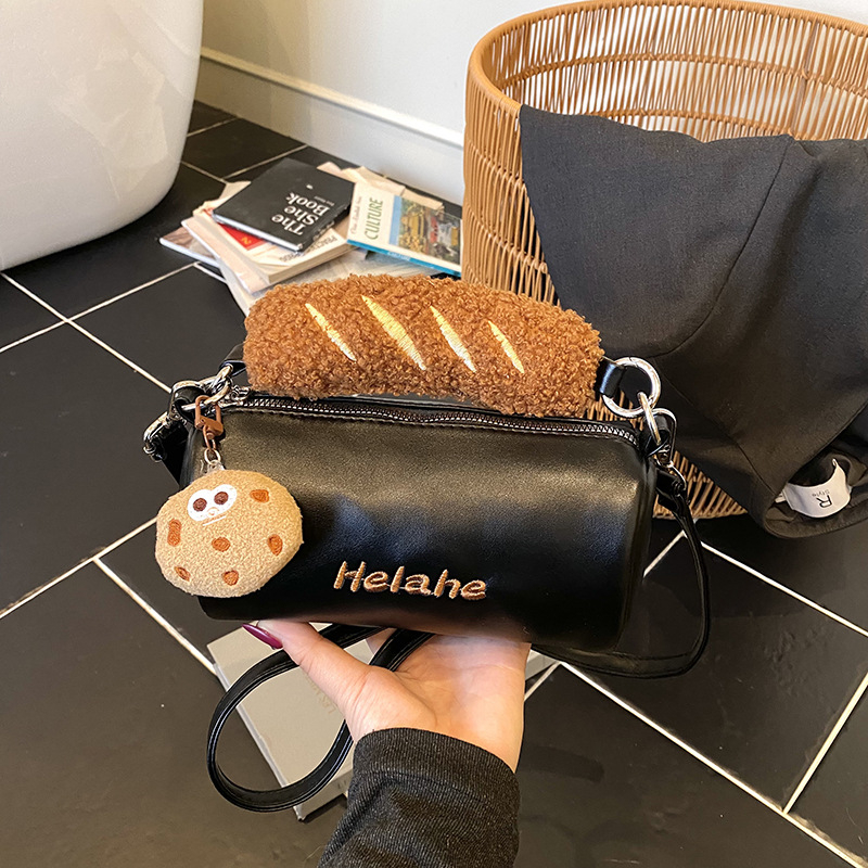 Dječja crossbody torba – retro stil, moderna i privlačna, PU materijal, podstava poliester, uzorak hot dog, za djevojčice osnovne škole