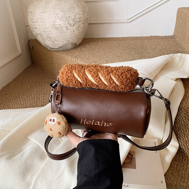 Dječja crossbody torba – retro stil, moderna i privlačna, PU materijal, podstava poliester, uzorak hot dog, za djevojčice osnovne škole