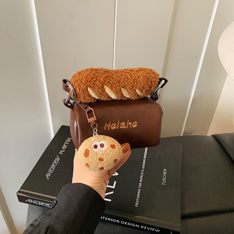 Dječja crossbody torba – retro stil, moderna i privlačna, PU materijal, podstava poliester, uzorak hot dog, za djevojčice osnovne škole