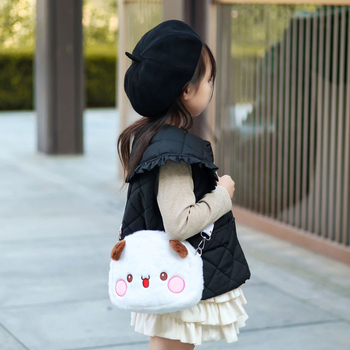 Pluš crossbody torba – slatki anime medvježđi uzorak, ultralak, olakšava nošenje, podstava od poliestera