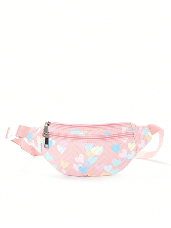 Dječja crossbody torbica s rombi quilt uzorkom i V-izšivanjem; vanjska PU, podstava od poliestera, vodootporna, težina 90 g, proljeće 2024
