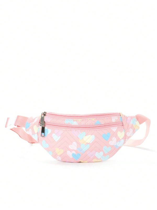 Dječja crossbody torbica s rombi quilt uzorkom i V-izšivanjem; vanjska PU, podstava od poliestera, vodootporna, težina 90 g, proljeće 2024