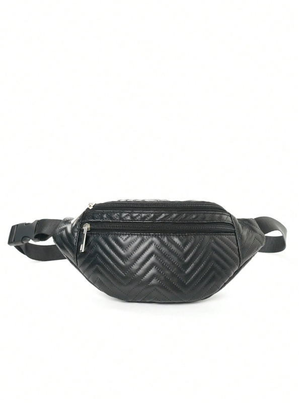 Dječja crossbody torbica s rombi quilt uzorkom i V-izšivanjem; vanjska PU, podstava od poliestera, vodootporna, težina 90 g, proljeće 2024