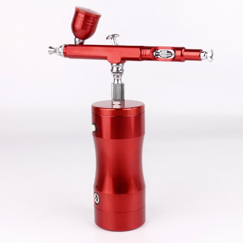 Kit aerograf din aluminiu cu pompă electrică pentru pictură Gundam – unelte de pulverizare pentru lucrări, presiune maximă 25, debit 8, distanță optimă de pulverizare 100, lățime duză 30