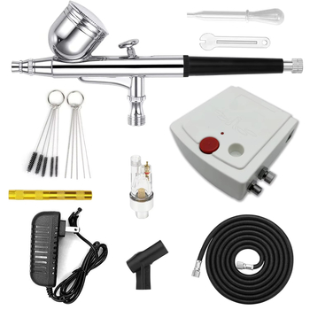 Modelni aerograf set s mini kompresorom za popravke automobila i namještaja, bojanje i umjetnost na noktima (Marka Ym; Napon 25V)