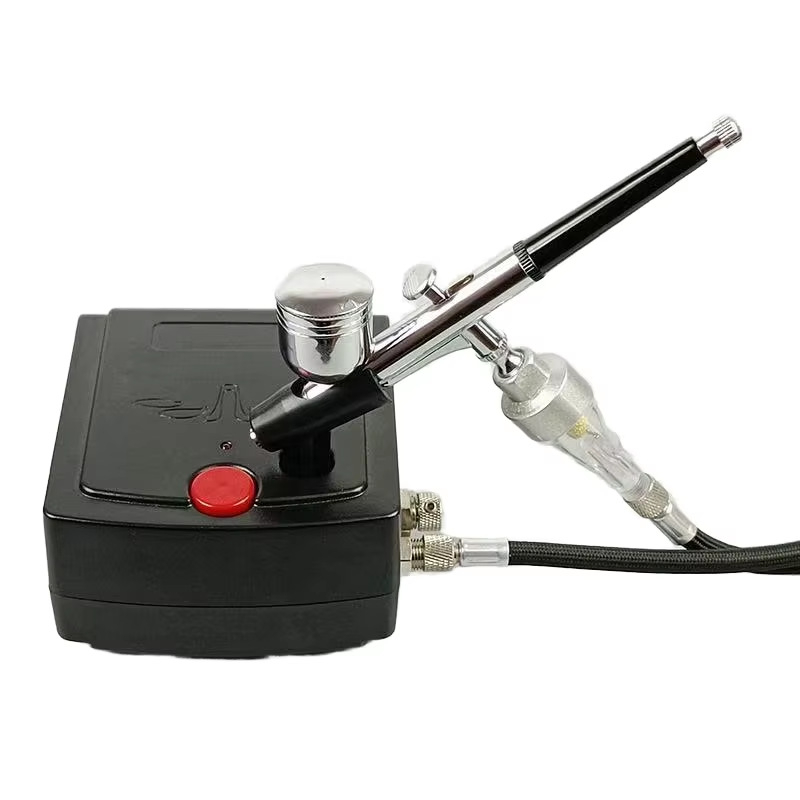 Modelni aerograf set s mini kompresorom za popravke automobila i namještaja, bojanje i umjetnost na noktima (Marka Ym; Napon 25V)