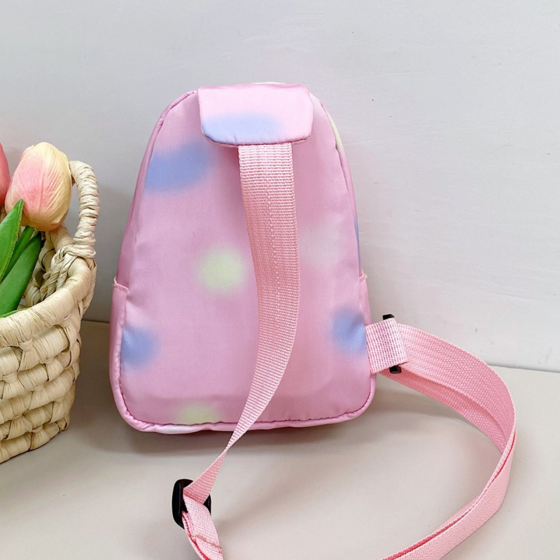 Dječja crossbody torba s printom duhovitog ponija, najlonsko tijelo, prozračna i otporna, proširiva kapacitet
