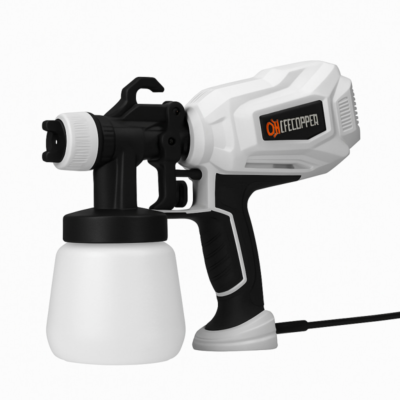 Електрически спрей-пистолет за боя, висока мощност, регулируем поток на пръскане, подходящ за интериорни и външни стени, автомобили, дърво и покриви