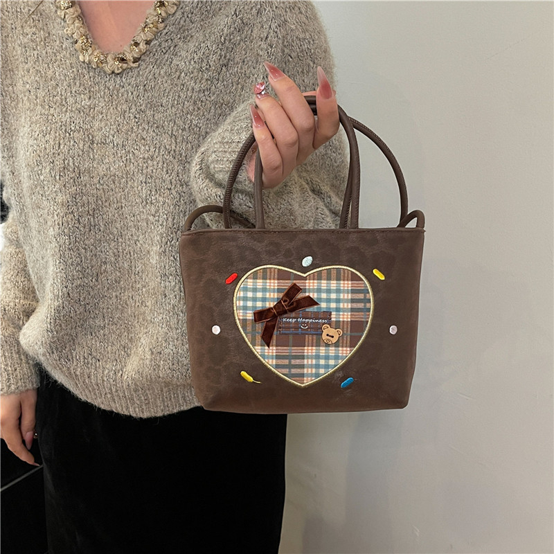 Ženska retro Tote torba, PU materijal, geometrijski uzorak, podstava od poliestera, otporna na habanje, jesen 2025