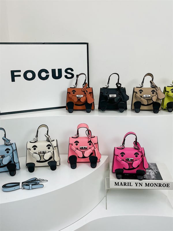 Ženska mini torbica za proljeće-ljeto s slatkim Kelly dizajnom, PU materijal, crossbody, vodootporna, ultralagana, podstava od najlona