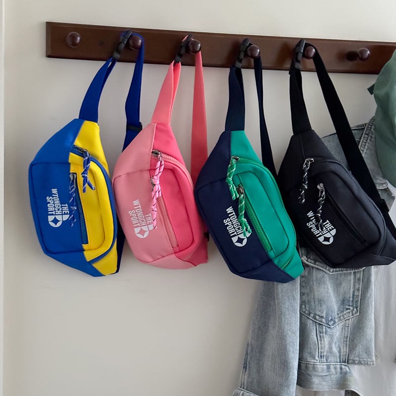 Dječja torba za prsa u korejskom stilu, najlon tijelo, podstava poliester, uzorak s pismima, moderan unisex dizajn