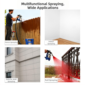 Električni pištolj za sprej boje – visok tlak, visoka snaga, 21–220V, mrežno napajanje, za kućnu i vanjsku dekoraciju