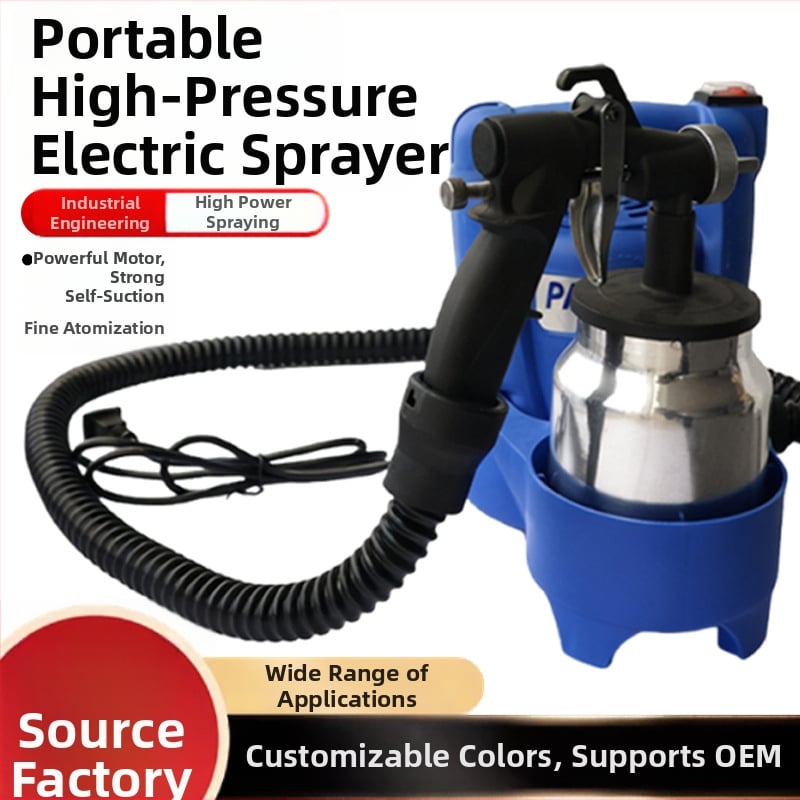 Električni pištolj za sprej boje – visok tlak, visoka snaga, 21–220V, mrežno napajanje, za kućnu i vanjsku dekoraciju