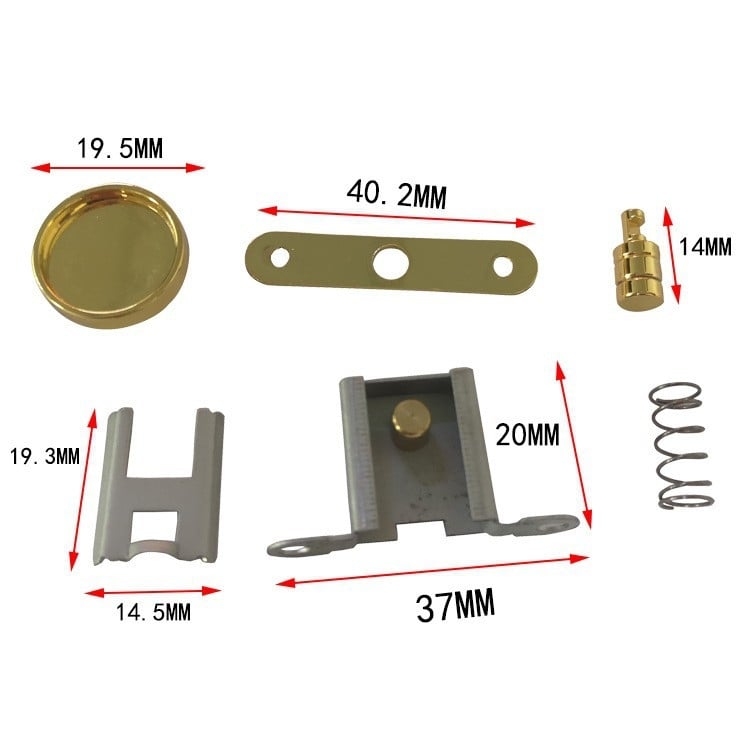 Automatikus felnyíló mechanizmusú ékszerdoboz zár, modell A084-1-től 9-ig, réz és vas, ékszerdobozok, ajándékdobozok és fa dobozokhoz