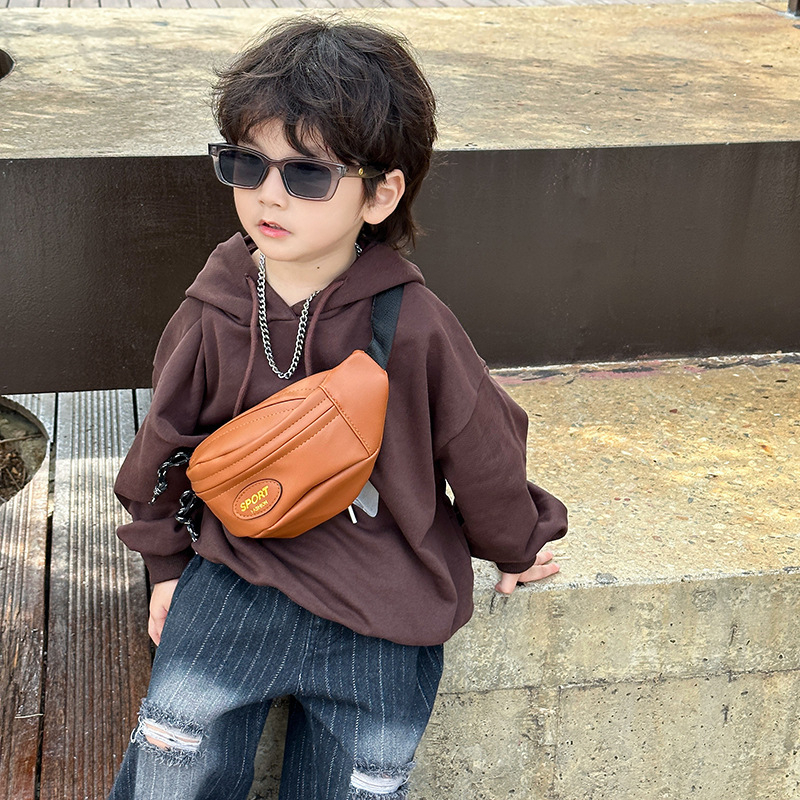 PU kožna dječja torbica za pojas – Modern Tide Cool stil, ultra lagana, podstava od poliestera, pogodna za vrtić