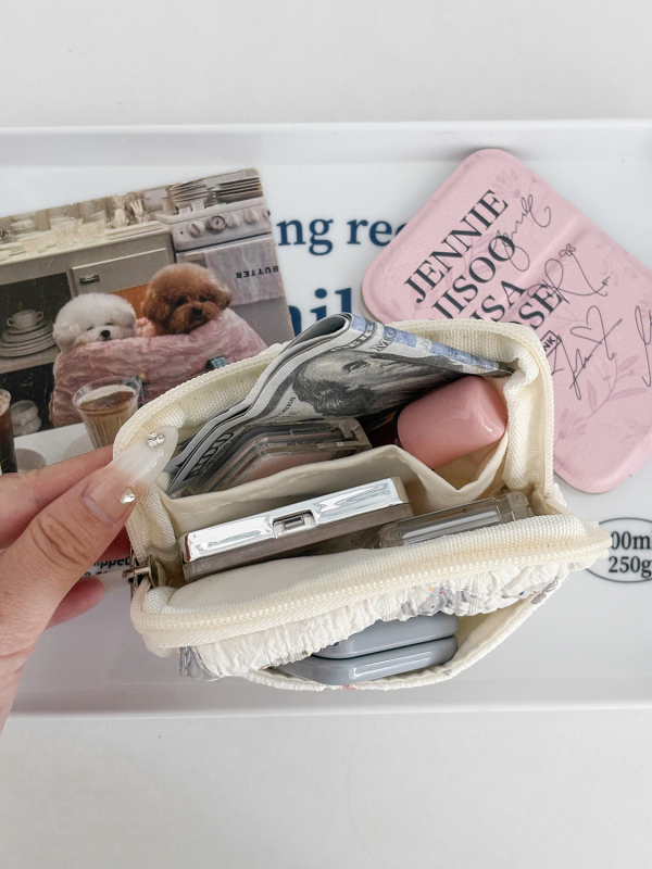 Unisex višenamjenski novčanik za kovanice s crtićnim životinjskim uzorkom, za ruž, ID i ključeve – prenosiv, od poliestera