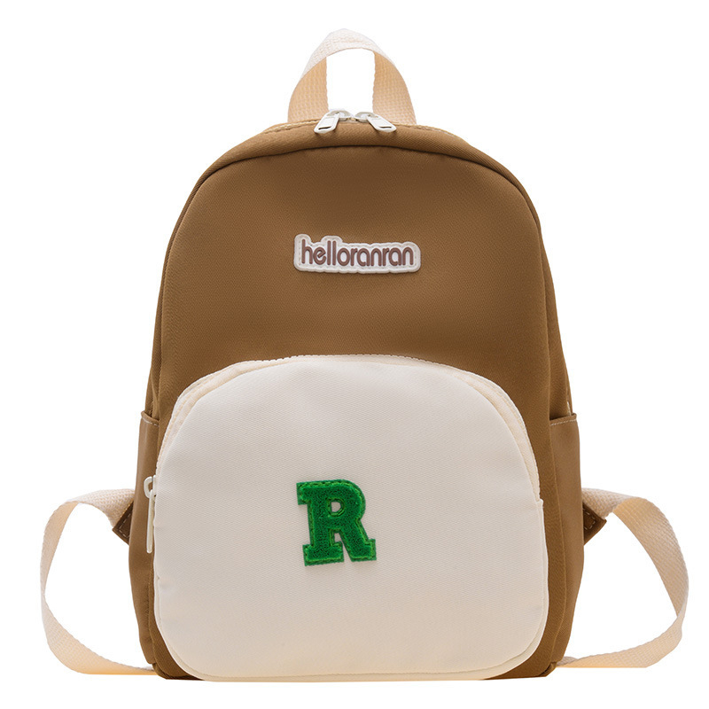 Dječji najlonski ruksak, unisex, korejskog stila, uzorak s slovima, ergonomski zakrivljeni remeni