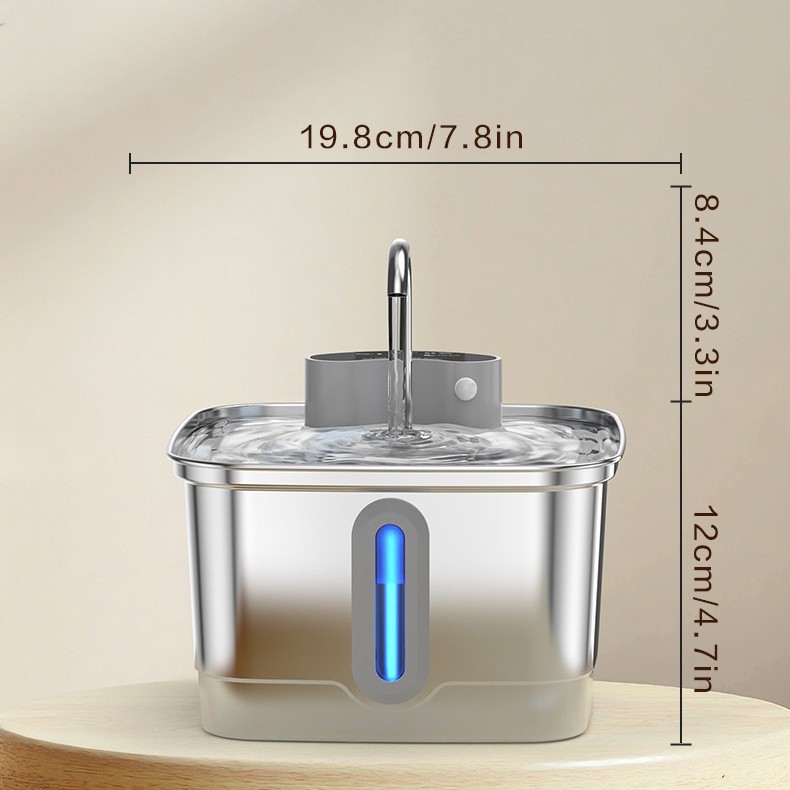 Δοχείο νερού κατοικίδιων με αισθητήρα υπερύθρων, 3 L χωρητικότητα, αποσπώμενο από ανοξείδωτο χάλυβα, κατάλληλο για γάτες και σκύλους