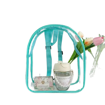 Prozirni PVC ruksak za djecu, unisex, ultra lagan, poliester podstava i naramenice s zračnim jastučićem, pogodan za svakodnevnu upotrebu i osnovnu školu.