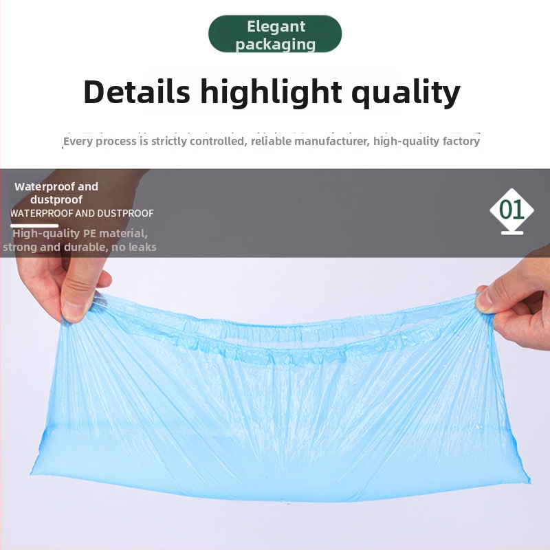 Coveruri de pantofi din plastic, de unică folosință, cu grosime, pentru interior, protecție împotriva prafului, pentru adulți, material PE