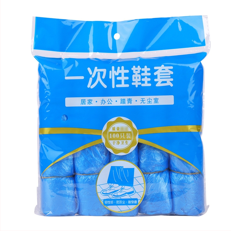 Coveruri de pantofi din plastic, de unică folosință, cu grosime, pentru interior, protecție împotriva prafului, pentru adulți, material PE