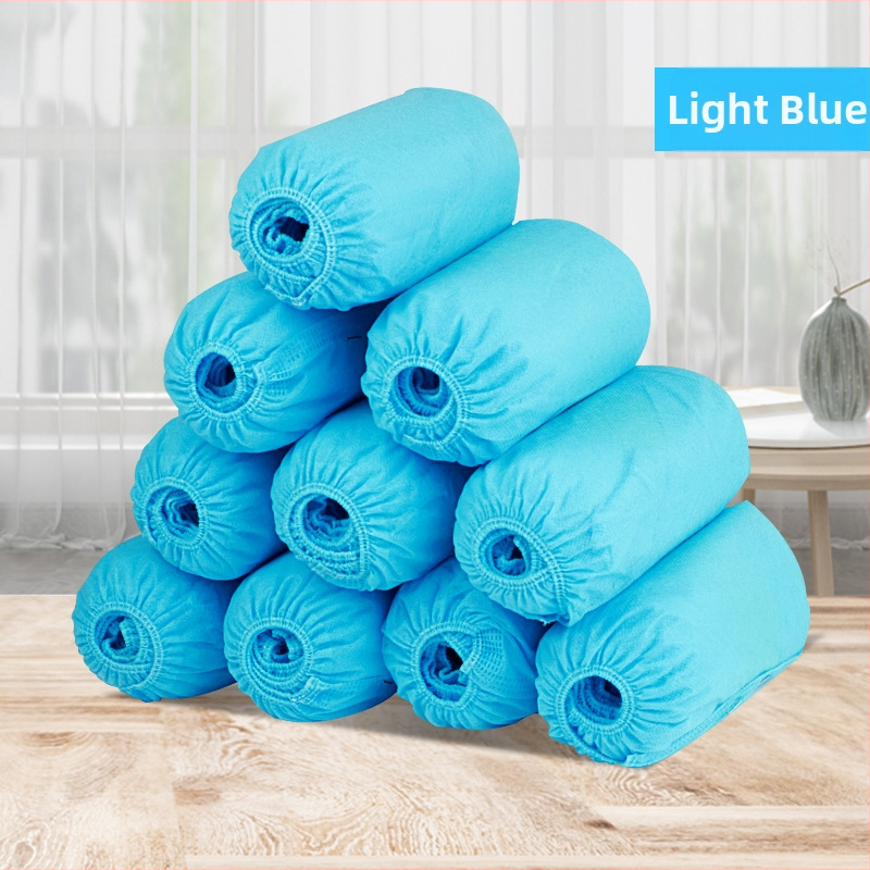 Coveruri de pantofi din plastic, de unică folosință, cu grosime, pentru interior, protecție împotriva prafului, pentru adulți, material PE