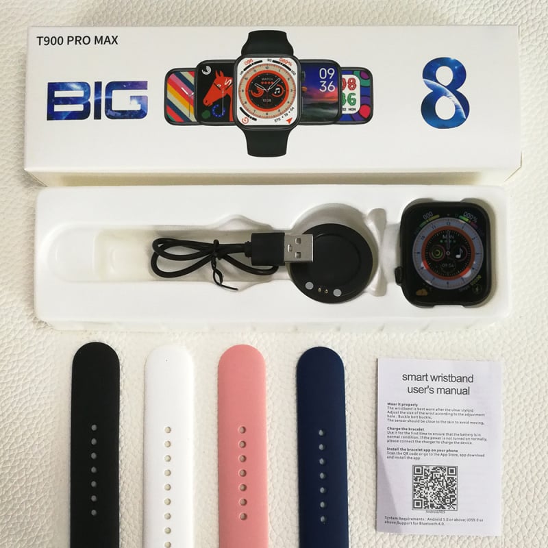 T900PROMAX pametni narukvica-sat s Bluetooth pozivima, mjerenje otkucaja srca, zasićenje kisikom, krvni tlak i pedometar