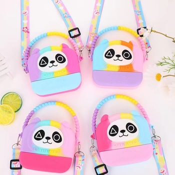 Dječja silikonska novčarka s motivom životinje, 1 preklop, torba preko ramena