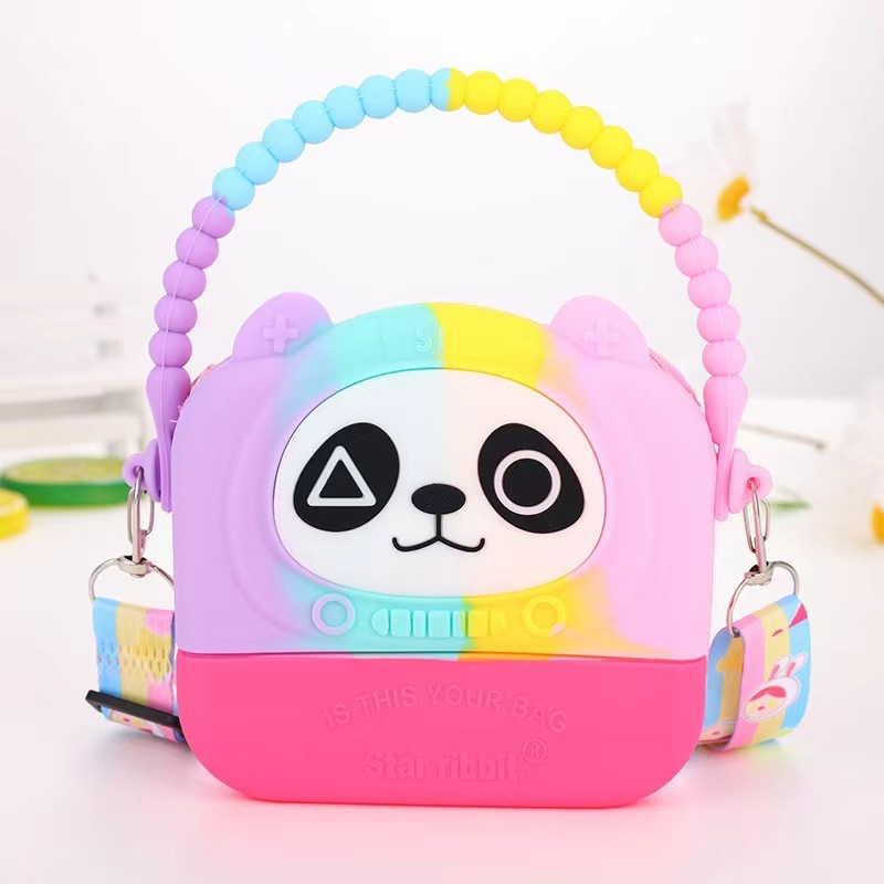 Dječja silikonska novčarka s motivom životinje, 1 preklop, torba preko ramena