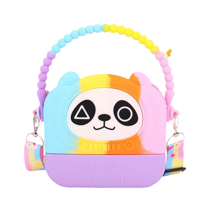 Dječja silikonska novčarka s motivom životinje, 1 preklop, torba preko ramena