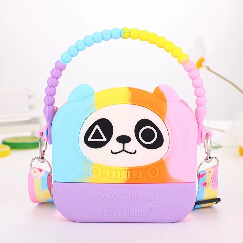 Dječja silikonska novčarka s motivom životinje, 1 preklop, torba preko ramena