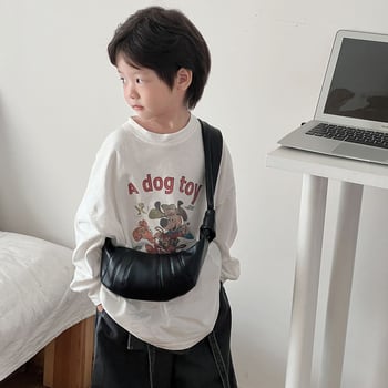 Dječja PU crossbody torba s karikaturnim uzorkom, lagana, prozračna, otporna na habanje, podstava od poliestera